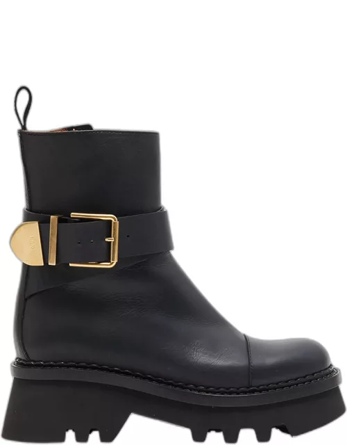 Owena Leather Buckle Boot