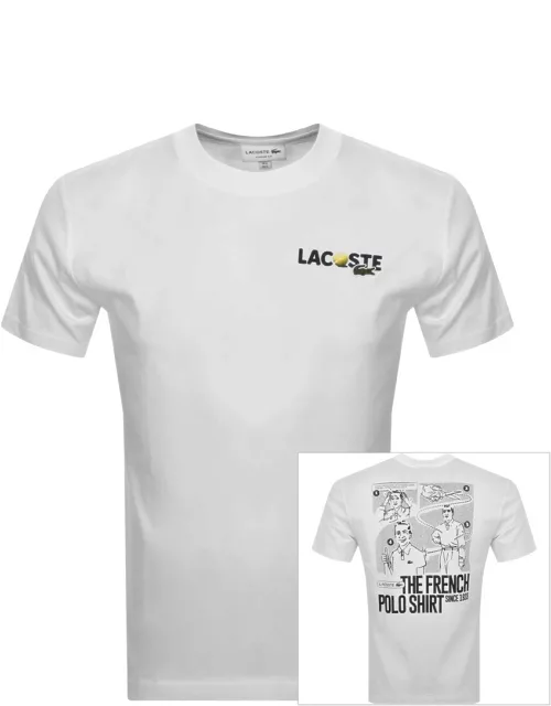 Lacoste Back Print T Shirt White