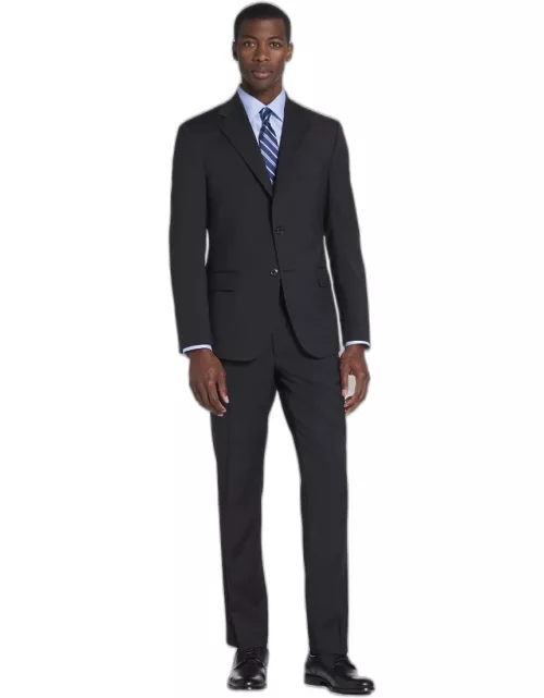 JoS. A. Bank Men's Reserve Collection Tailored Fit Textured Suit, Black, 40 Short