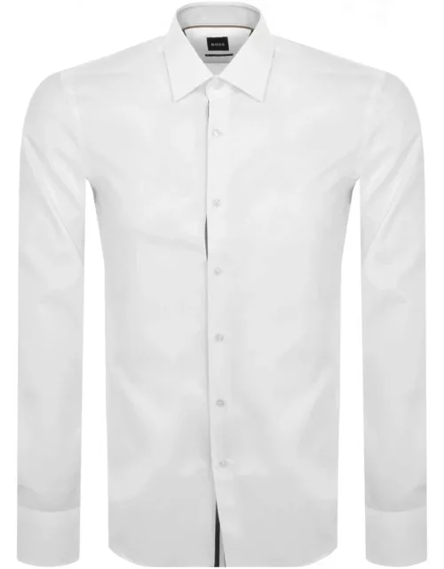 BOSS H Hank Kent Long Sleeved Shirt White