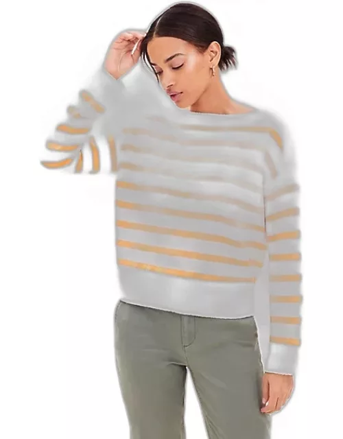 Loft Petite Striped Boatneck Sweater