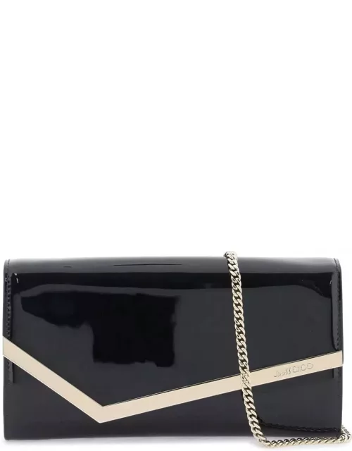 JIMMY CHOO patent leather emmie clutch