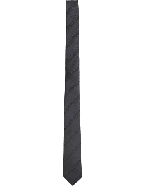 Striped tie in silk