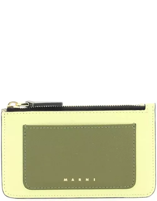MARNI Tricolor zippered cardholder