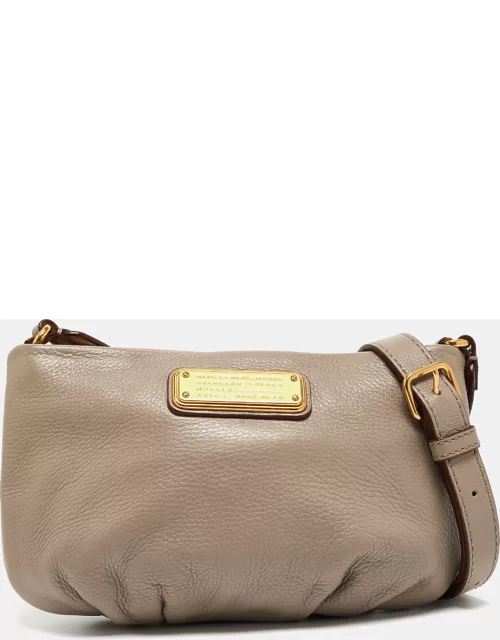 Marc by Marc Jacobs Grey Leather Classic Q Percy Crossbody Bag