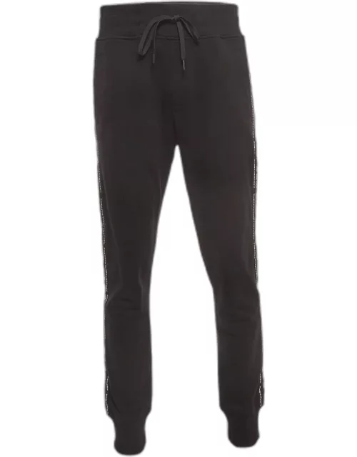 Versace Jeans Couture Black Logo Tape Detail Drawstring Track Pants