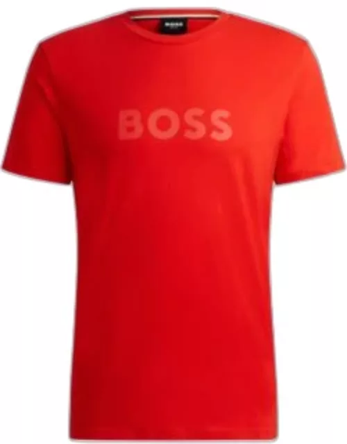 T-shirt with large logo- Red Men's Beach Top