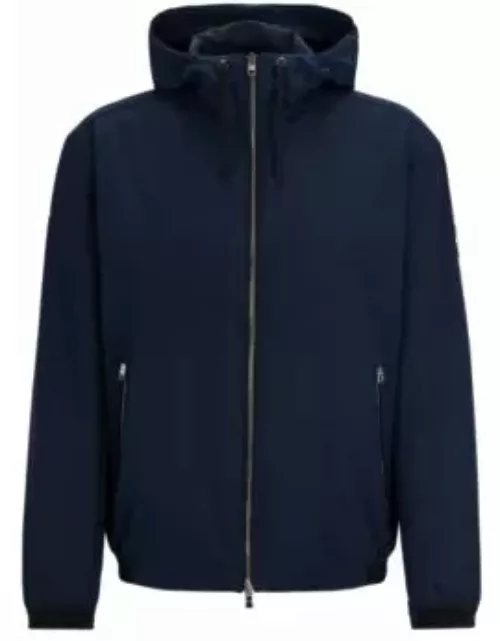 Water-repellent hooded jacket in a regular fit- Dark Blue Men's Casual Jacket