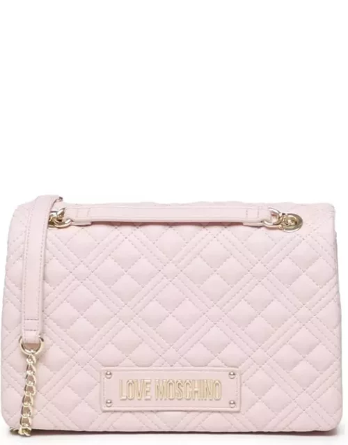 Love Moschino Quilted Bag With Logo Plaque