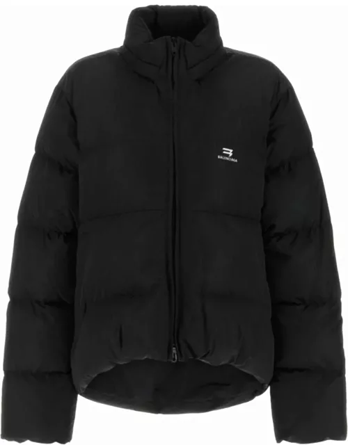 Balenciaga Down Jacket With Zip And Logo