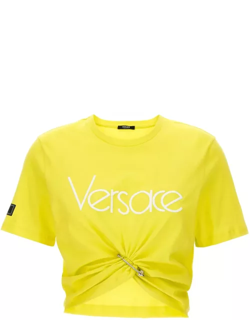 Versace Logo Crop T-shirt