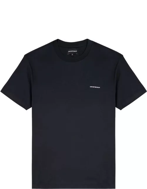 Emporio Armani Logo-print Jersey T-shirt - Navy