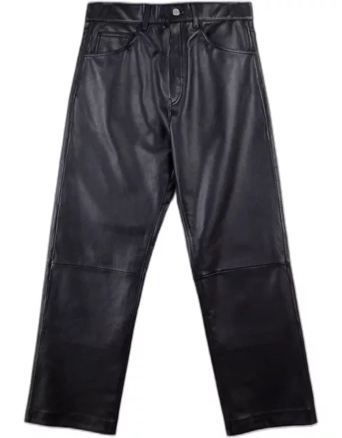 Sunflower Loose Leather Black Leather Loose Pant - Loose Leather Pant