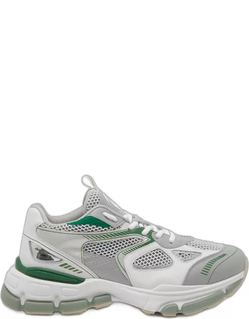 Axel Arigato Marathon Neo Runner Panelled Mesh Sneakers - White And Green - 37 (IT37 / UK4), Axel Arigato Trainers, Leather - 37 (IT37 / UK4)