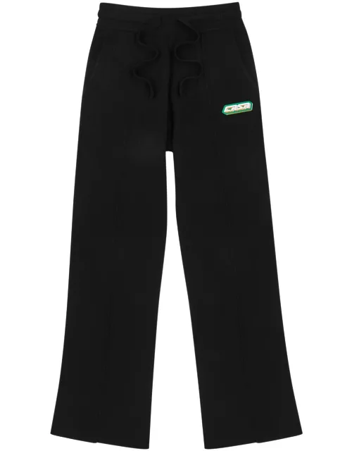Casablanca Logo Ribbed Wool-blend Sweatpants - Black