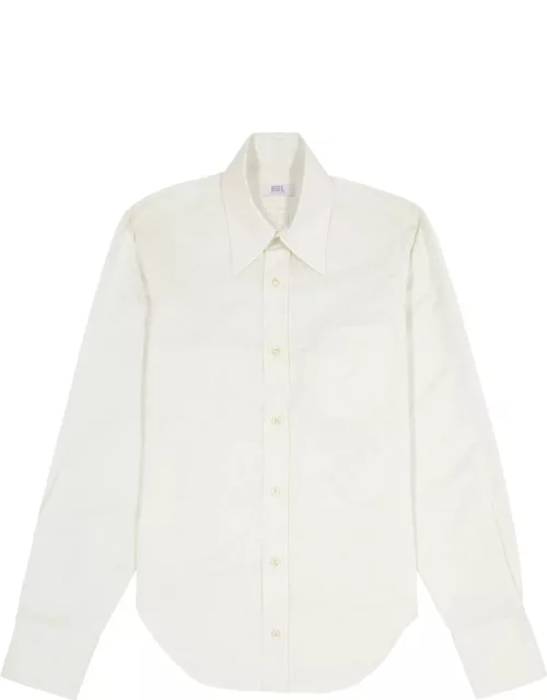 Erl Logo-jacquard Satin Shirt - White