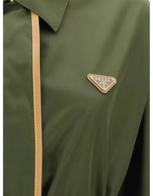 Prada Triangle-logo Belted Jacket