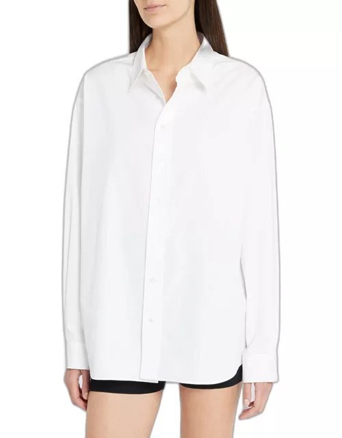 Penna Long-Sleeve Collared Cotton Shirt