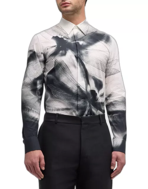 Men's Dragonfly-Print Dress Shirt