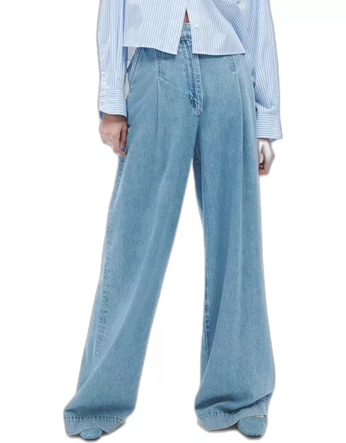 Featherweight Abigale Pleated Denim Trouser