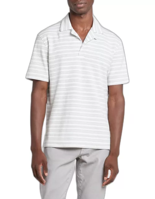 Men's Cotton Stripe Polo Shirt