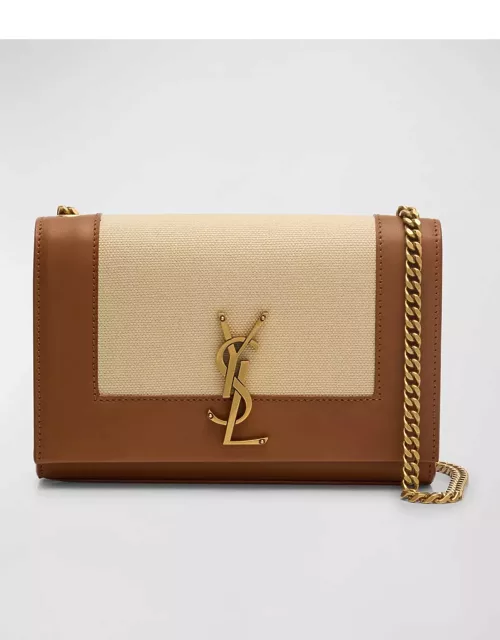 Kate Small YSL Wallet on Chain in Linen and Leather