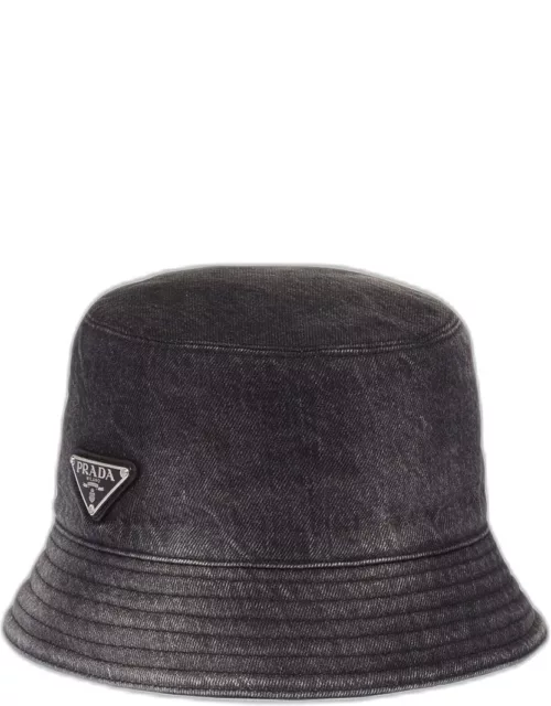 Men's Triangle Logo Denim Bucket Hat