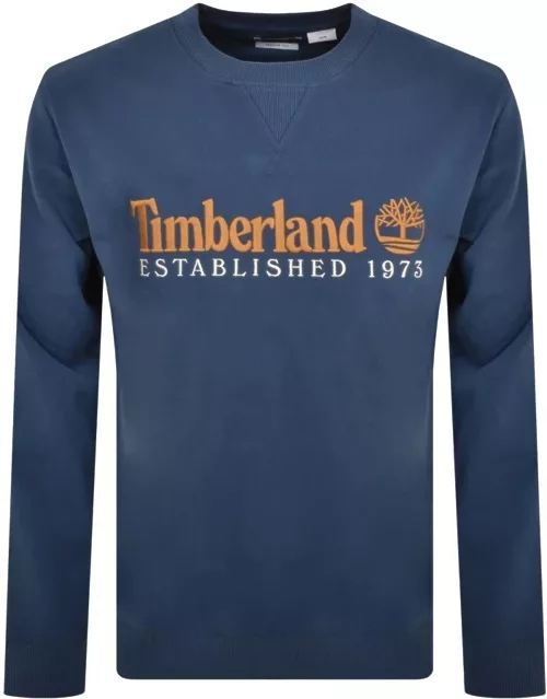 Timberland Est. 1973 Logo Sweatshirt Blue