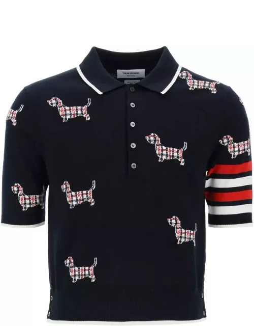 THOM BROWNE Hector knitted polo shirt