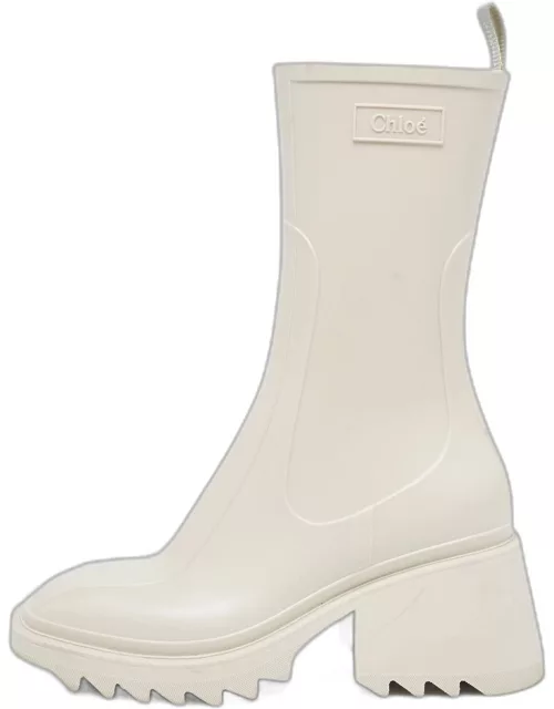 Chloé Cream Rubber Iuhnr Ankle Boot