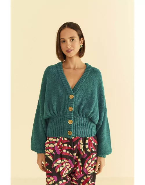 Emerald Bubble Knit Cardigan, EMERALD /
