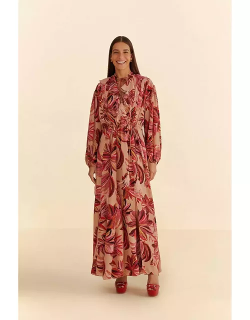 Floral Tapestry V Neck Maxi Dress, FLORAL TAPESTRY /