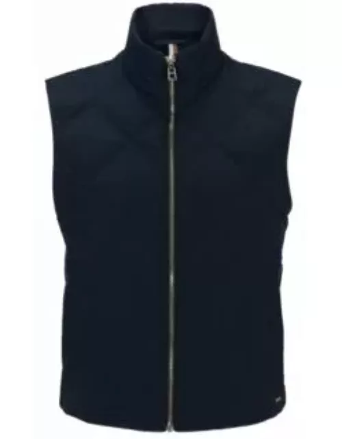 Regular-fit gilet with quilting and inside zip pockets- Dark Blue Men's Casual Jacket