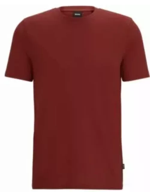 T-shirt with bubble-jacquard structure- Light Brown Men's T-Shirt