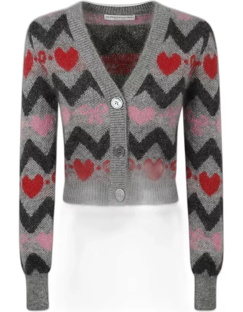 Alessandra Rich Knitted Mohair Cardigan