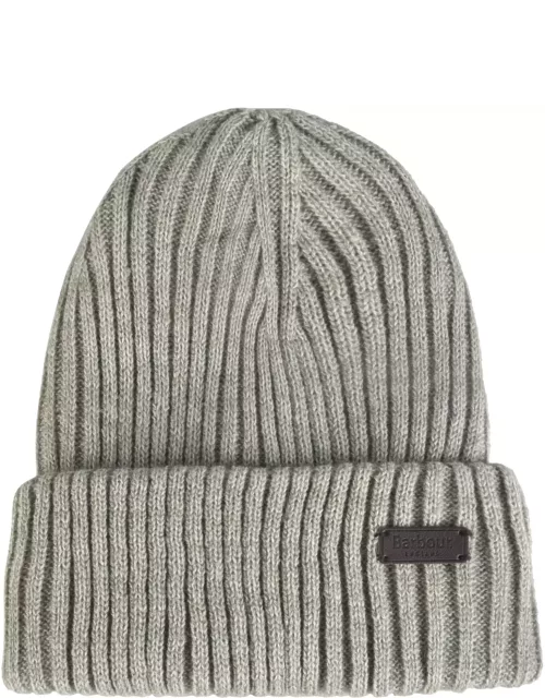 Barbour Logo Rib Knit Beanie And Scarf Set