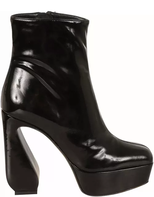 SI Rossi Side Zipped Shiny Ankle Boot