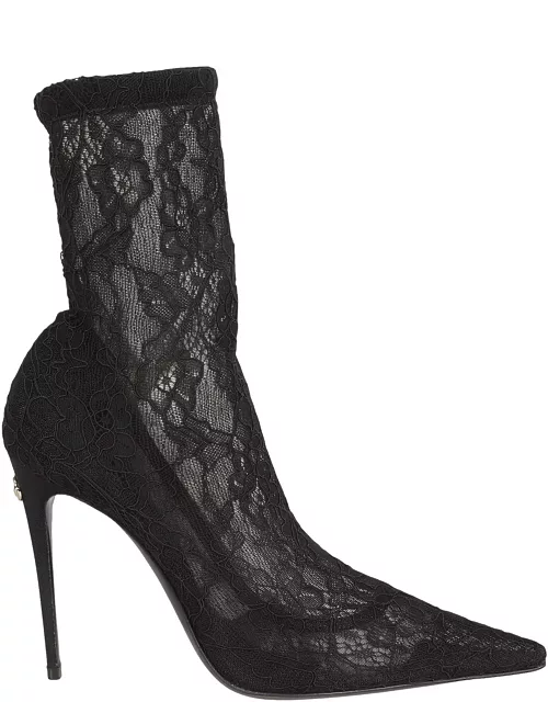 Dolce & Gabbana Lace Ankle Boot