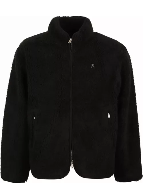 REPRESENT Standing Collar Zipped Fur Jacket
