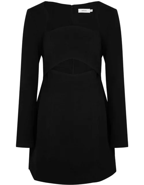 Misha Hazel Cut-out Mini Dress - Black - L (UK14 / L)