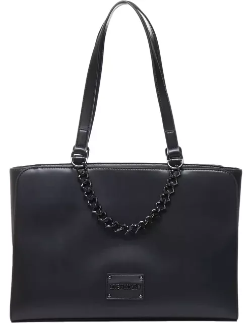 Love Moschino Shoulder Bag With Decorative Chain
