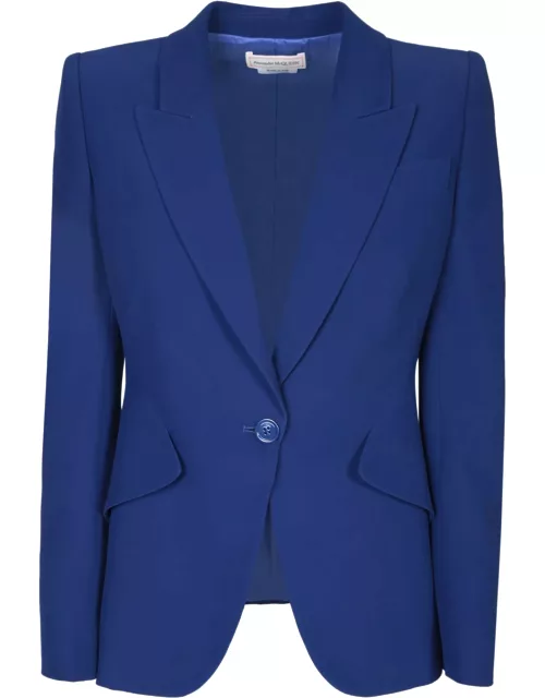 Alexander McQueen Single-breasted Blue Jacket
