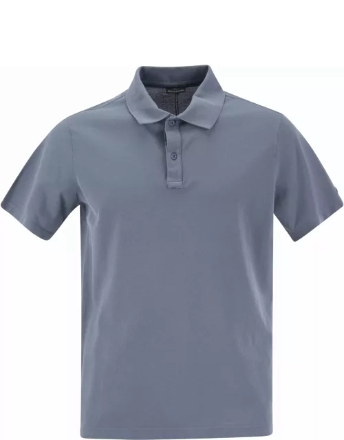 Paul & Shark Garment-dyed Pique Cotton Polo Shirt