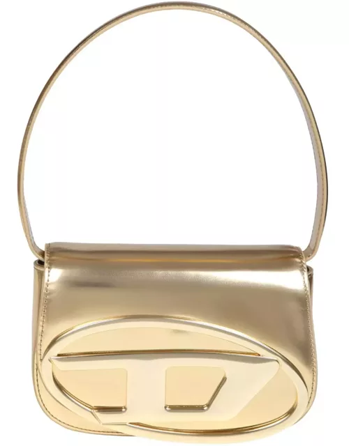 Diesel 1dr Shoulder Bag In Gold Color Mirror Leather