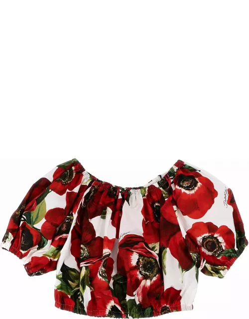 Dolce & Gabbana Poppy Print Top