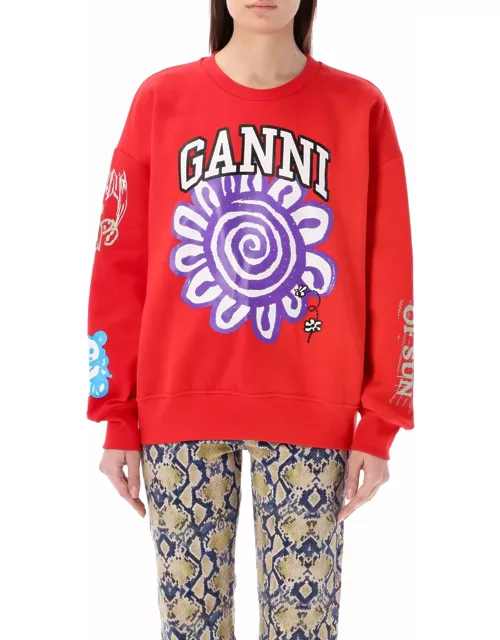 Ganni Flower Sweatshirt