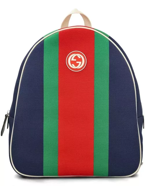 Gucci Logo Patch Zip-up Backpack