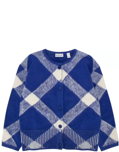 Burberry Checked Knit Cardigan