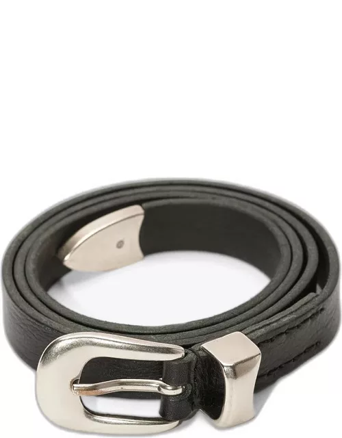 Our Legacy 2 Cm Belt Black leather belt - 2 cm belt