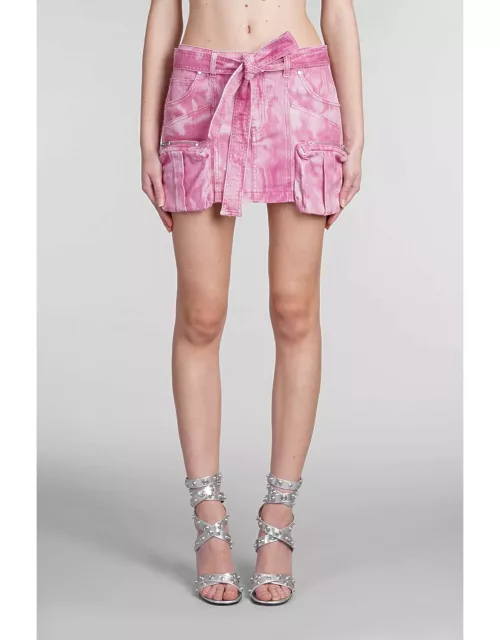 Blumarine Skirt In Rose-pink Cotton